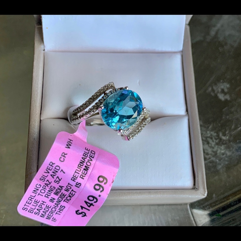 Sterling Silver Blue Topaz Ring